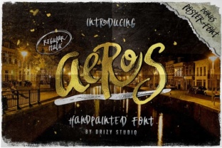 Aeros Font: Elevating Web Design with Gritty Handpainted Style