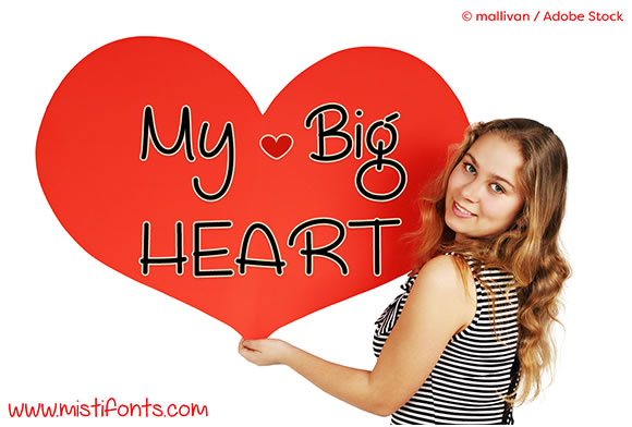 My Big Heart: A Handwritten Font for Makers