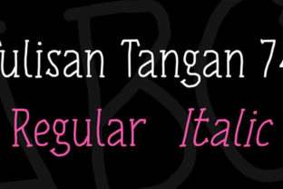 Tulisan Tangan 74: A Handwritten Font for Crafters